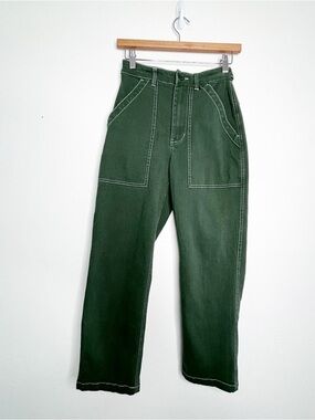 P&CO. Service Fatigue Pants Green Size UK 6 -26 Length EUC